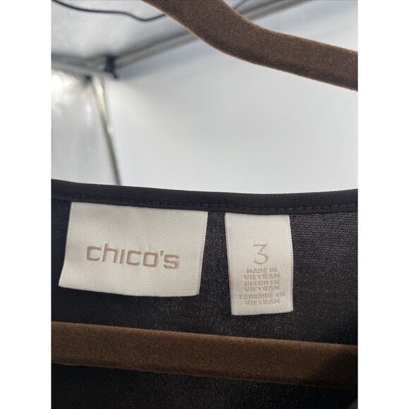 Chicos 3 Jacket Womens XL Maroon Faux Suede Gold Zip Up Pockets Collarless Coat - Picture 6 of 6